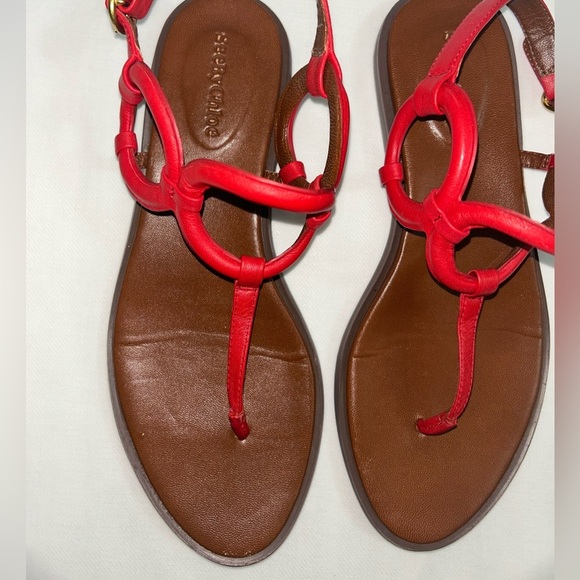 See by Chloe red leather sandals - Picture 10 of 10